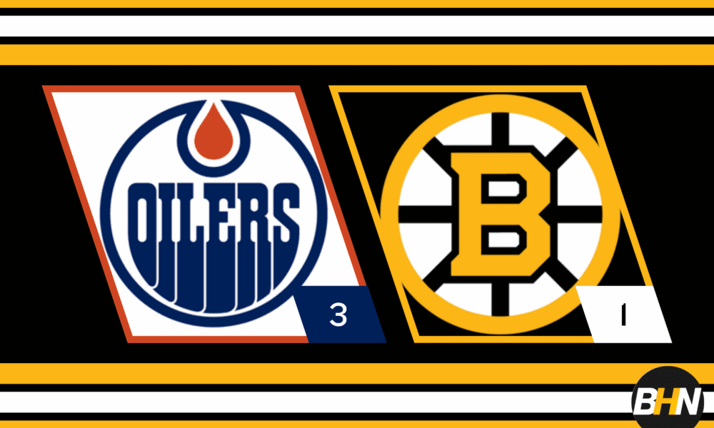 Bruins Suffer 3-1 Defeat to Oilers, Ending Four-Game Home Win Streak
