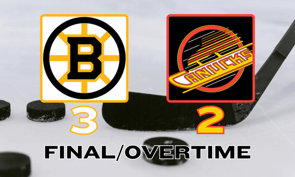 Bruins Edge Canucks in Overtime Thriller, Shaping Playoff Aspirations
