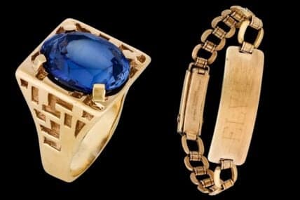 Elvis' Iconic Stage-Worn Sapphire Ring and Gold Bracelet Now For Sale