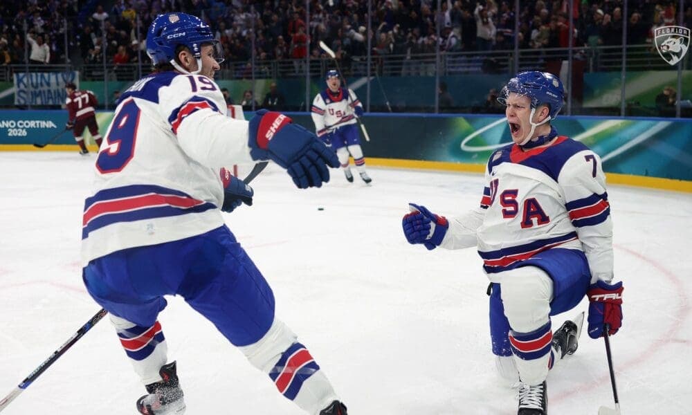 Matthew Tkachuk Assists Brady Tkachuk on First Olympic Goal for USA