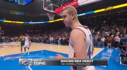 Thunder Fans Celebrate as Nikola Topić Makes Inspiring NBA Debut