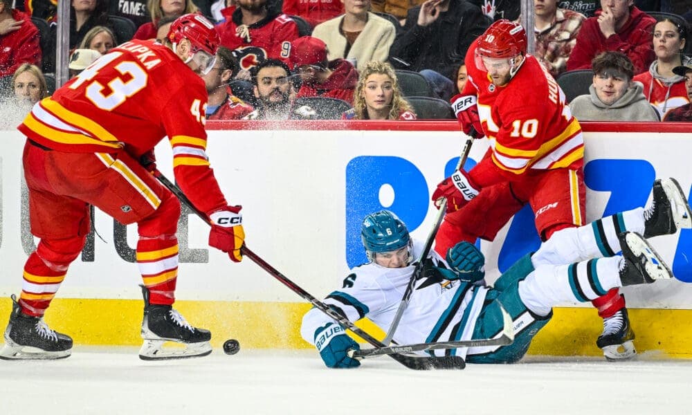 Sharks Fall Short in Tight Match Against Flames, Highlighting Team's Struggles