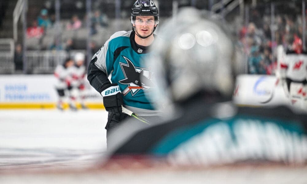 Sharks' Sherwood Makes Debut as Dickinson Scratched in Key Matchup