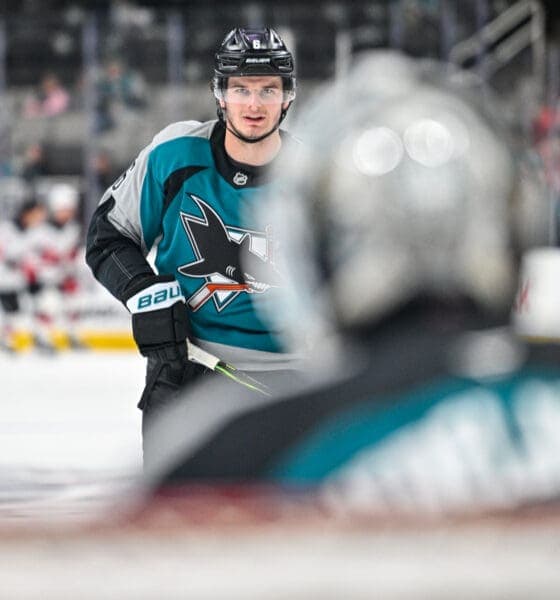 Sharks' Sherwood Makes Debut as Dickinson Scratched in Key Matchup