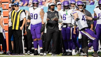 Vikings Coach Kevin O'Connell Confident in Brian Flores' Future