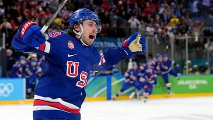 Quinn Hughes Scores OT Winner, Propelling Team USA Past Sweden in Olympics